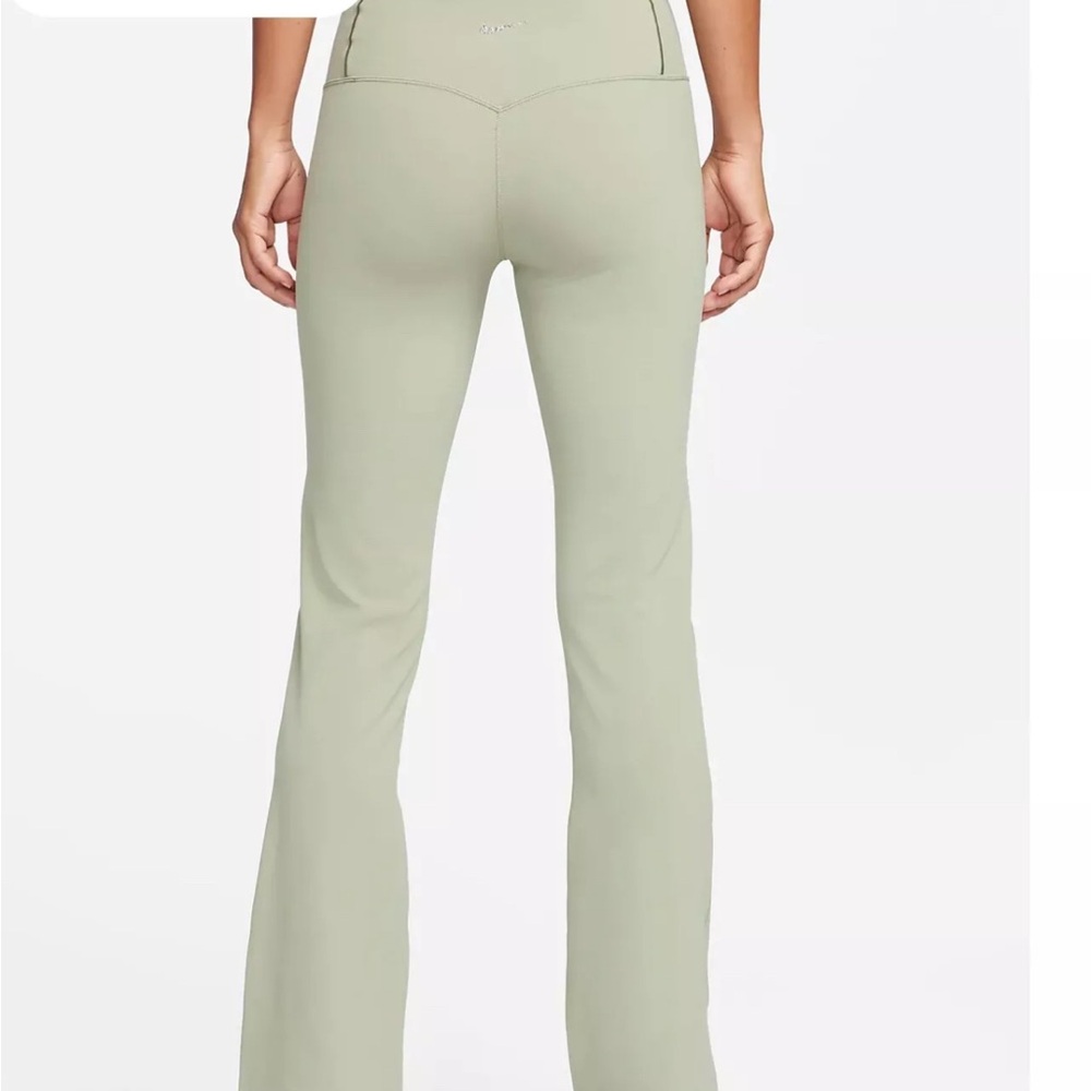 NIKE Flared Yoga Luxe Pants Women's NEW Dri-FIT Green High Waist Wide Leg NWT